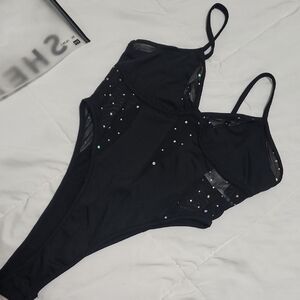 Rhinestone Mesh Bodysuit